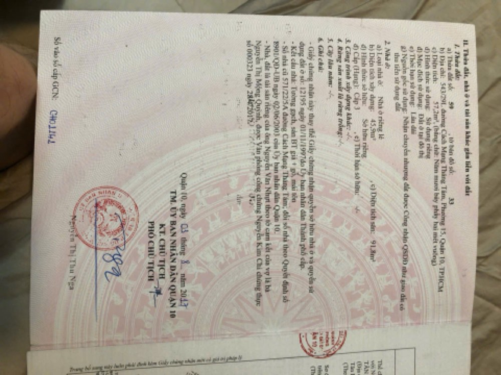 Bán nhà hẻm 543 Cách Mạng Tháng Tám, Quận 10 - ảnh 1