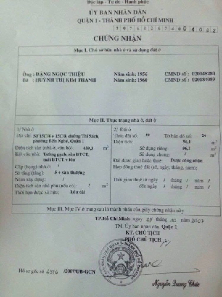 Bán nhà mặt tiền 15c4+15c8 Thi Sách, Quận 1 - ảnh 1
